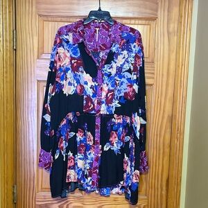 Free People mixed floral tunic/mini dress